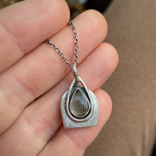 Load image into Gallery viewer, Black Sapphire Reversible Graveyard Necklace / 16”
