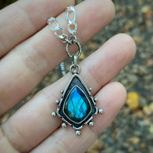 Load image into Gallery viewer, Labradorite Chunky Chain Statement Necklace / 18”