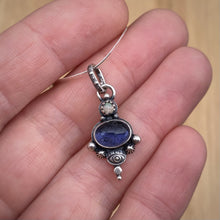 Load image into Gallery viewer, Iolite &amp; Labradorite Mini Statement Necklace / 20”