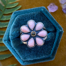 Load image into Gallery viewer, Pink Opal &amp; Citrine Flower Power Ring / Size 8.75