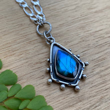 Load image into Gallery viewer, Labradorite Chunky Chain Statement Necklace / 18”