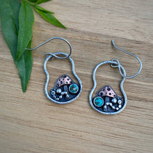 Load image into Gallery viewer, Turquoise Groovy Mushie Earrings