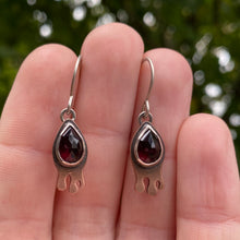 Load image into Gallery viewer, Garnet Drippy Dangle Earrings {A}