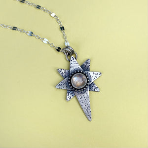 Stardust Necklace - Rainbow Moonstone / 18” / Made to Order