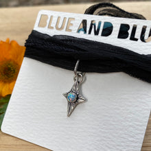 Load image into Gallery viewer, Synthetic Opal &amp; Silver Star Silk Choker