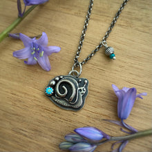 Load image into Gallery viewer, Chip, the Sleeping Beauty Turquoise Snail Necklace / 18”