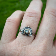 Load image into Gallery viewer, Synthetic Opal Arch Ring / Size 7.5