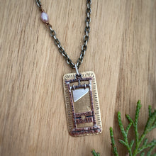 Load image into Gallery viewer, Guillotine Mixed Metal Statement Necklace / 28”