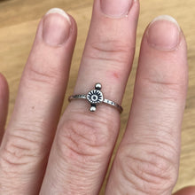 Load image into Gallery viewer, Stamped Abstract Eye Stacker Ring / Size 7