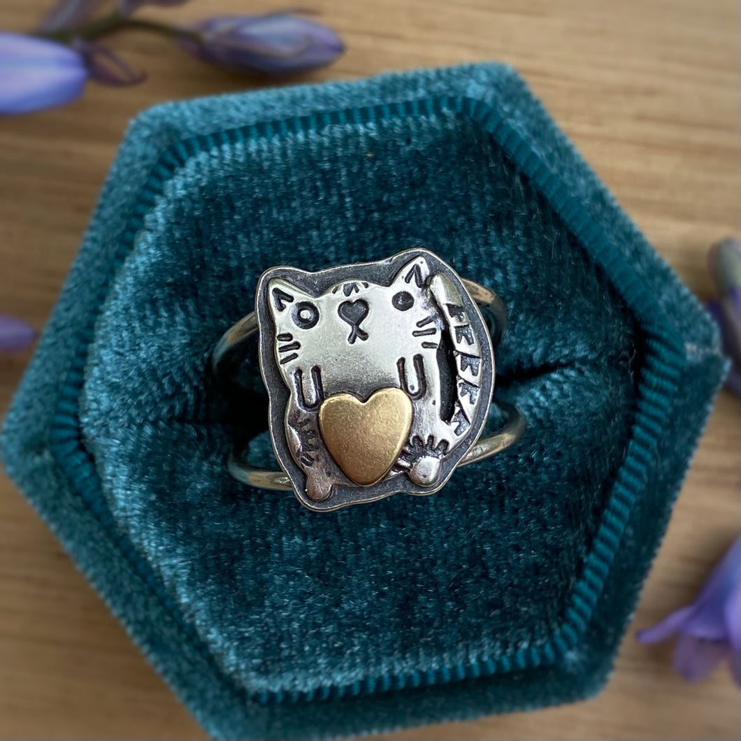 Layla, the Kitty Ring / Size 6.5-6.75