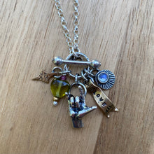 Load image into Gallery viewer, Rainbow Moonstone Love Charm Necklace / 20”