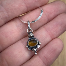 Load image into Gallery viewer, Citrine &amp; Pyrite Mini Statement Necklace / 16”