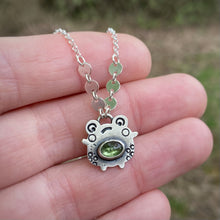 Load image into Gallery viewer, Sugar, the Peridot Frog Necklace / 18.5”