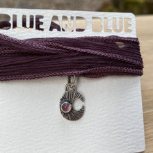 Load image into Gallery viewer, Fluorite &amp; Silver Moon Silk Choker