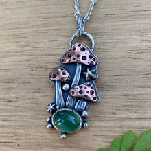 Load image into Gallery viewer, Green Serpentine Mushie Necklace / 17”