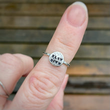 Load image into Gallery viewer, “Slow Down” Handstamped Pebble Ring / Size 5.25