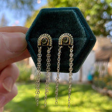 Load image into Gallery viewer, Peridot Fringed Arch Stud Earrings