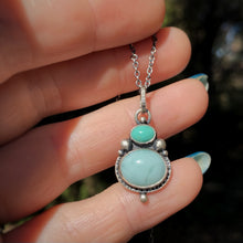 Load image into Gallery viewer, Turquoise &amp; Larimar Pendant Necklace / 17”