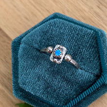 Load image into Gallery viewer, Synthetic Opal Rectangle Ring / Size 5