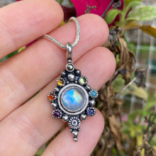 Load image into Gallery viewer, Rainbow Moonstone Rainbow Necklace / 18”