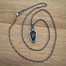 Load image into Gallery viewer, Citrine Coffin Necklace / 19”