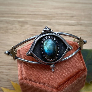 Labradorite Evil Eye Cuff