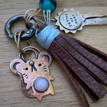 Load image into Gallery viewer, Walter the Mouse Pink Opal Copper Charm