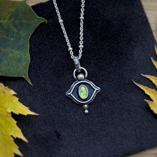 Load image into Gallery viewer, Synthetic Opal Evil Eye Necklace / 16”