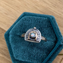Load image into Gallery viewer, Synthetic Opal Arch Ring / Size 7.5