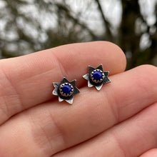 Load image into Gallery viewer, Lapis Lazuli Starburst Studs