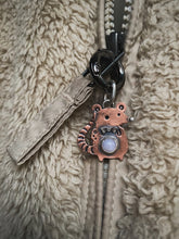 Load image into Gallery viewer, Peter the Possum (or Rat!) Copper &amp; Pink Opal Charm
