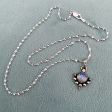 Load image into Gallery viewer, Rainbow Moonstone Twinkle Necklace / 16”