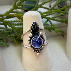 Iolite & Tanzanite Statement Ring / Size 5.75
