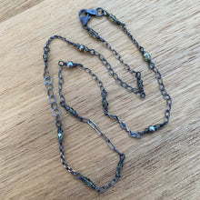 Load image into Gallery viewer, Oxidized Beaded Abstract Choker Chain / 16”