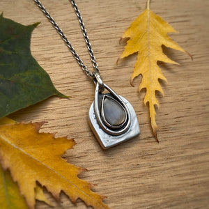 Black Sapphire Reversible Graveyard Necklace / 16”