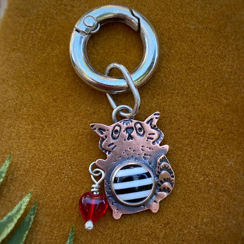 Bandit the Raccoon Copper Charm