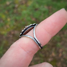 Load image into Gallery viewer, Garnet Ornate Frame Ring / Size 7-7.25