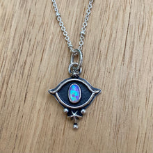 Load image into Gallery viewer, Synthetic Opal Eye Necklace {B} / 17”