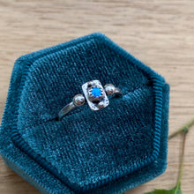 Load image into Gallery viewer, Synthetic Opal Rectangle Ring / Size 5