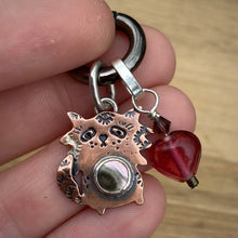 Load image into Gallery viewer, Buddy the Raccoon Copper &amp; Abalone Charm