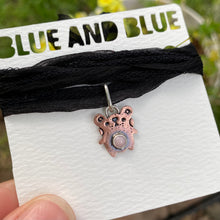 Load image into Gallery viewer, Pink Opal &amp; Copper Teddy Silk Choker {A}
