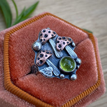 Load image into Gallery viewer, Peridot Mushie Statement Ring / Size 8