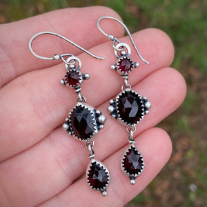 Garnet Statement Earrings