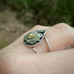 Peter, the Frazzled Frog Ring / Size 8.5-8.75