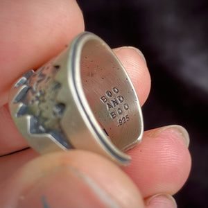 Big Bite Wide Band Ring / Size 7 - 7.5