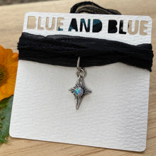 Load image into Gallery viewer, Synthetic Opal &amp; Silver Star Silk Choker