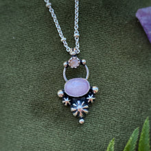 Load image into Gallery viewer, Kunzite &amp; Peach Moonstone Dotty Necklace / 17”