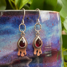 Load image into Gallery viewer, Garnet Drippy Dangle Earrings {B}