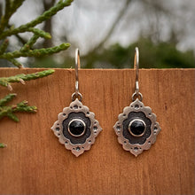 Load image into Gallery viewer, Onyx Ornate Frame Earrings
