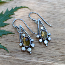 Load image into Gallery viewer, Citrine Dotted Earrings